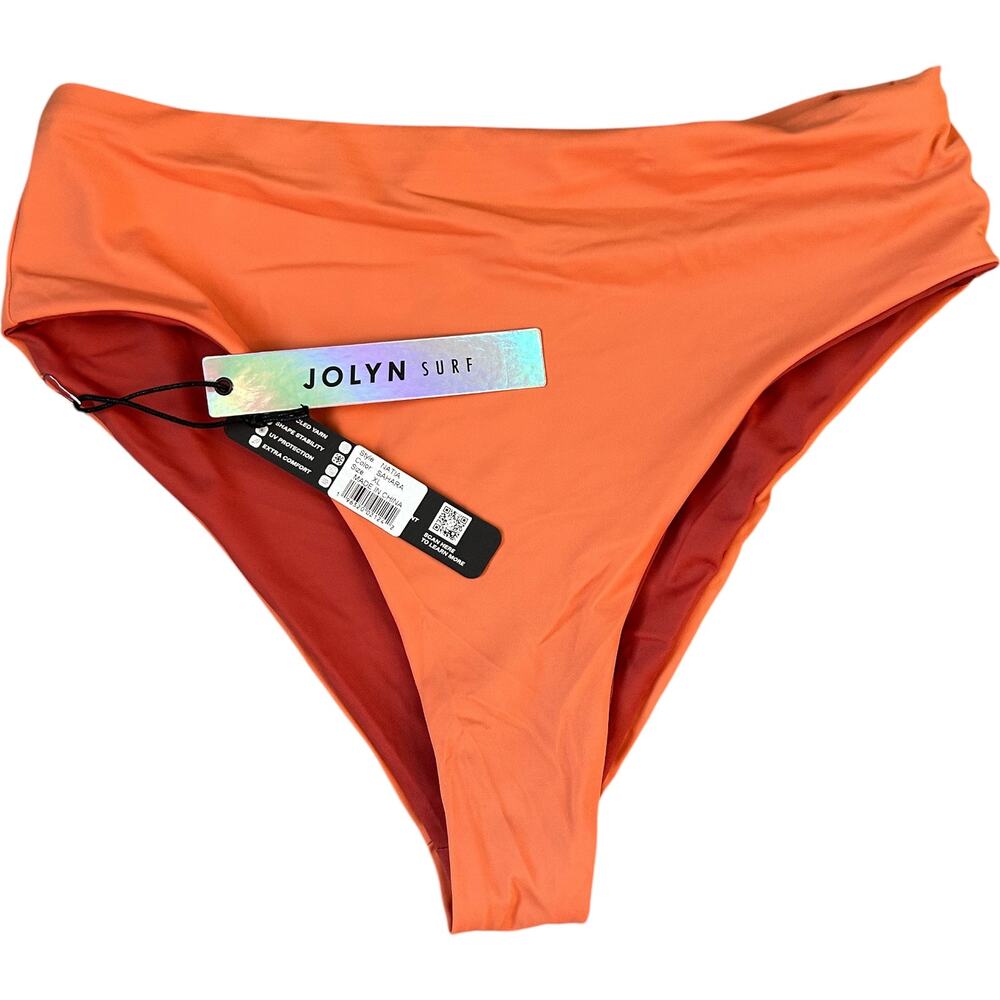 NWT Jolyn Surf NATIA High Waist Fully Lined SAHARA Burnt Orange Bikini Bottom XL